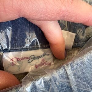 DreamJeannes by Quacker Factory Pull-On Jeans Bleached Denim 1X Short NWT QVC